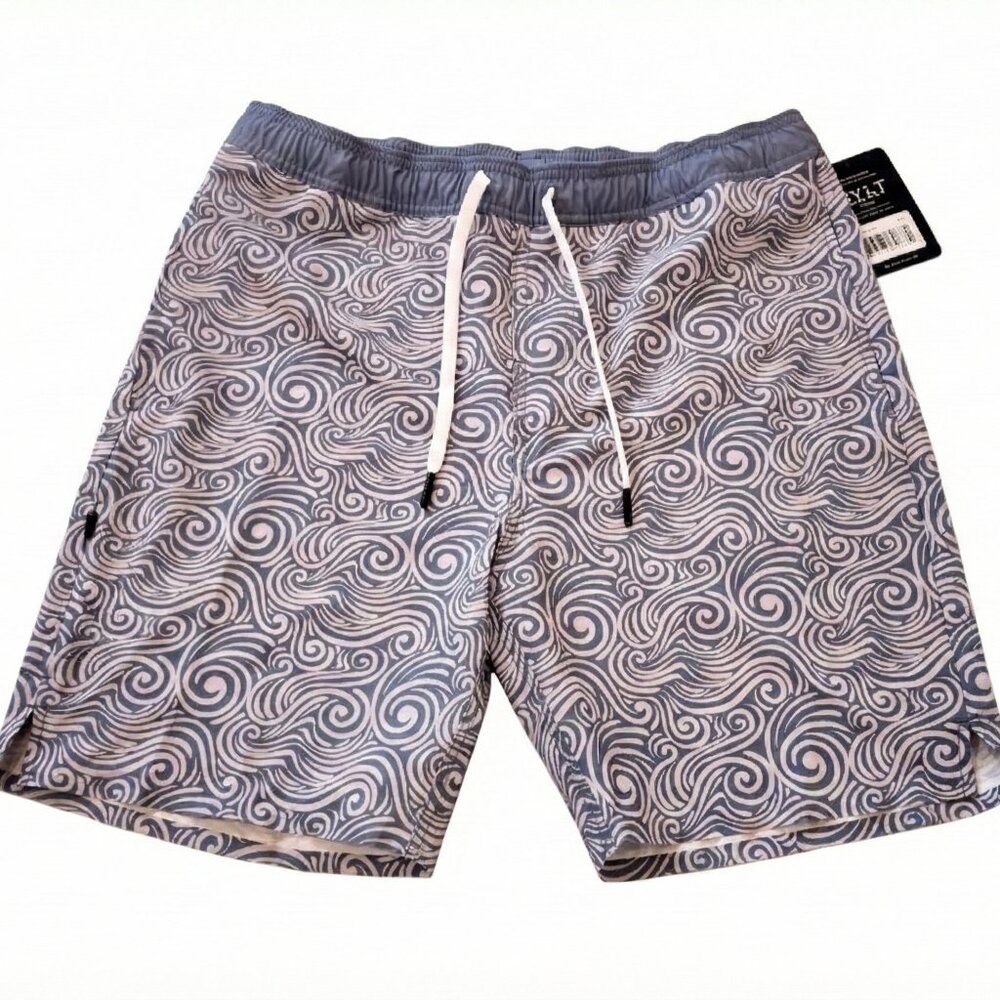 BYLT Basics | Coastal Hybrid Swim Shorts | Pebble Blue | Size Large | NWT